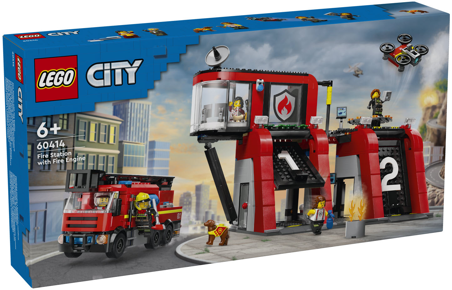 LEGO City 60414 Feuerwehrstation mit Drehleiterfahrzeug