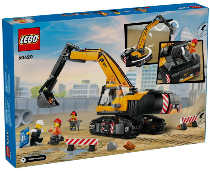 Box Rückansicht: LEGO City 60420 Raupenbagger