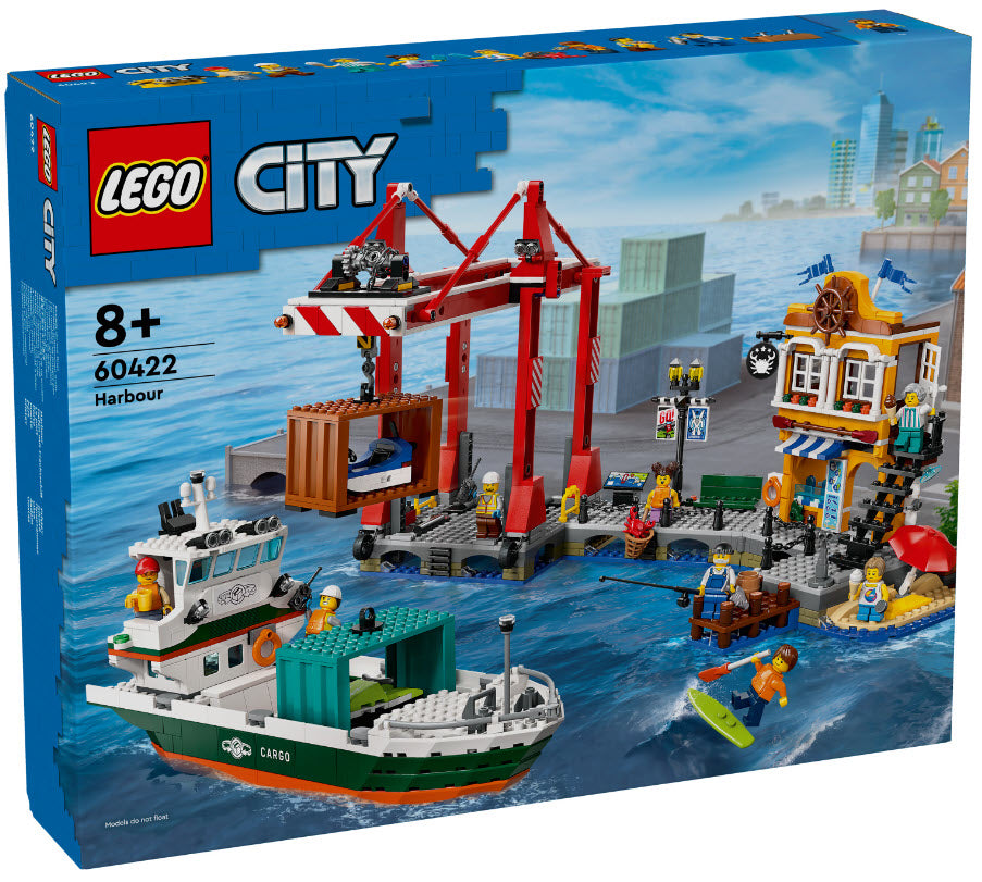 LEGO City 60422 Hafen mit Frachtschiff