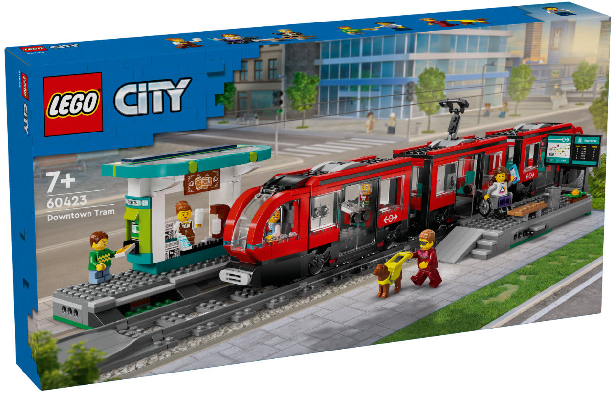 LEGO City 60423 Straßenbahn mit Haltestelle