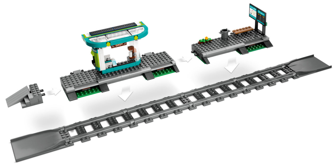 Detail 1: LEGO City 60423 Straßenbahn mit Haltestelle