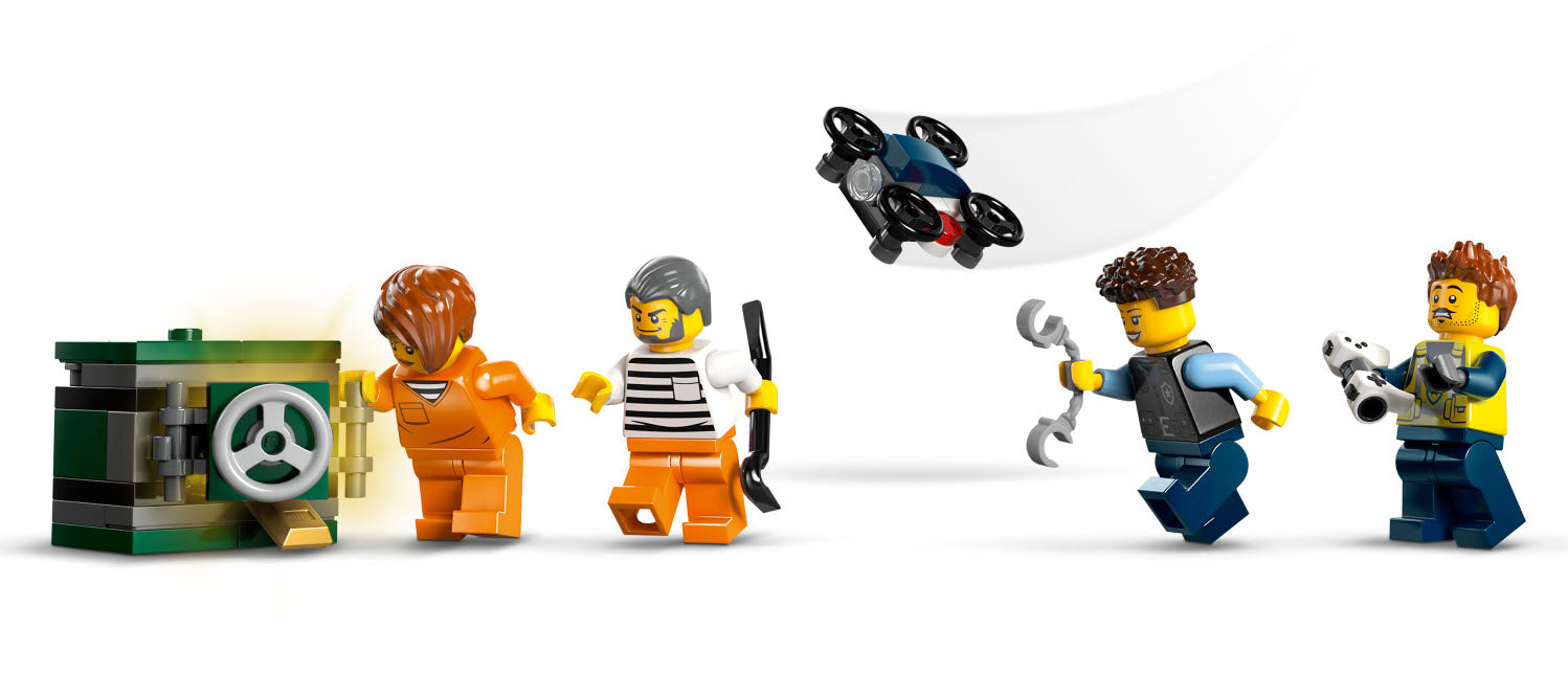 Minifiguren: LEGO City 60449 Verfolgungsjagd im Polizeigeländewagen
