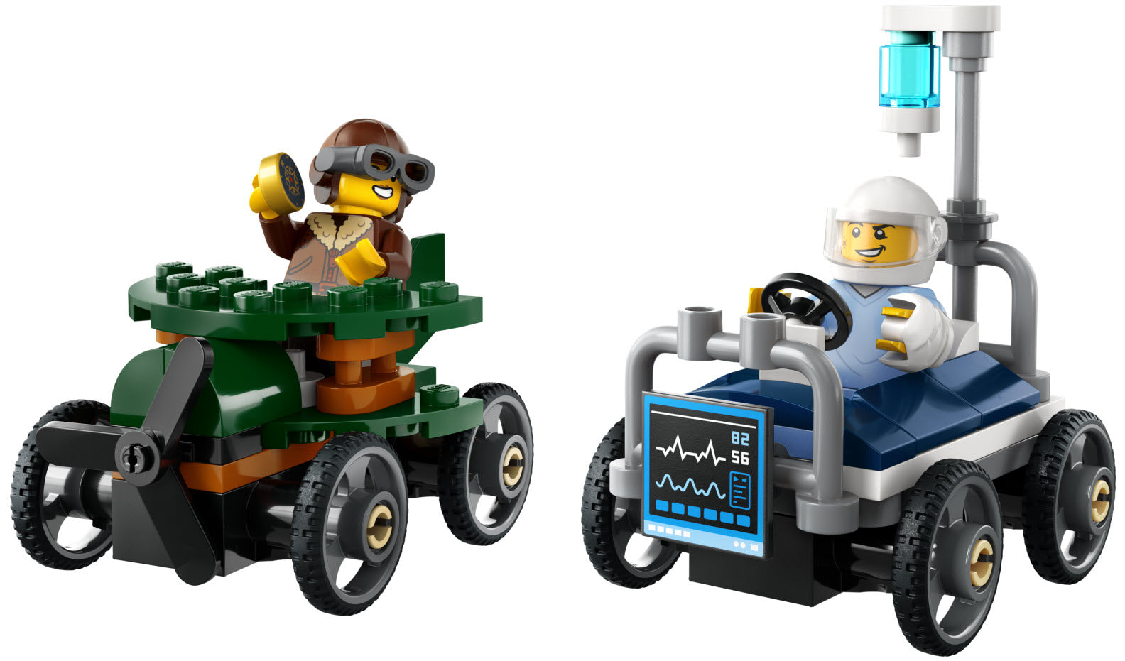 Inhalt: LEGO City 60459 Flugzeug vs. Krankenhausbett