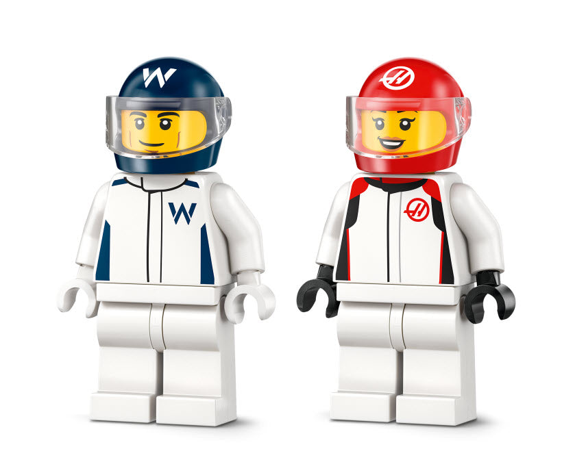 Minifiguren: LEGO City 60464 F1 Williams Racing und Haas F1 Rennautos