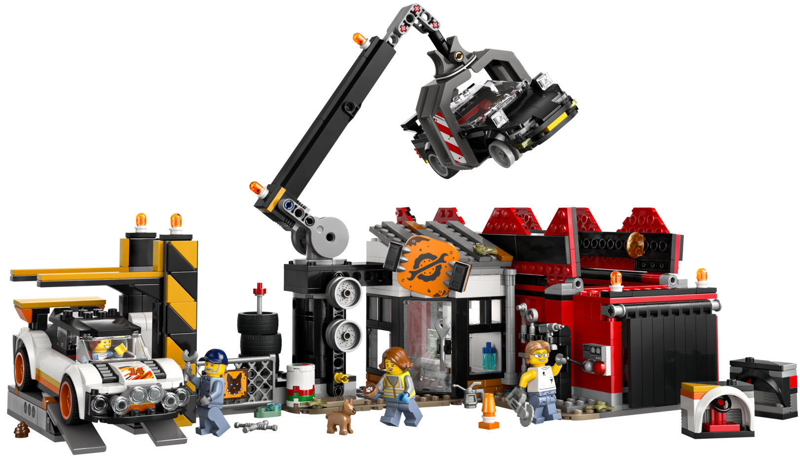Inhalt: LEGO City 60472 Schrottplatz mit Autos