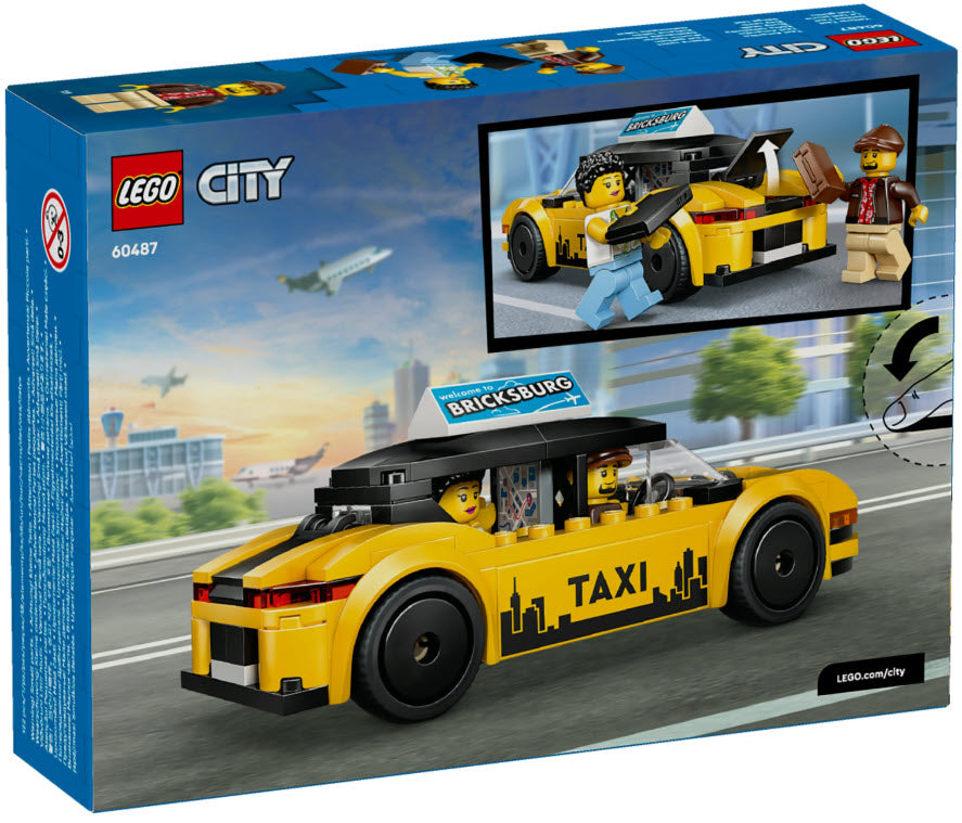 Box Rückseite: LEGO City 60487 Gelbes Taxi