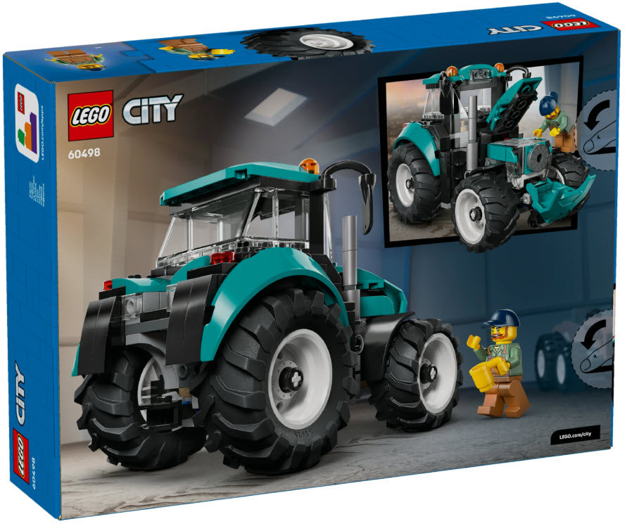 Box Rückseite: LEGO City 60498 Traktor