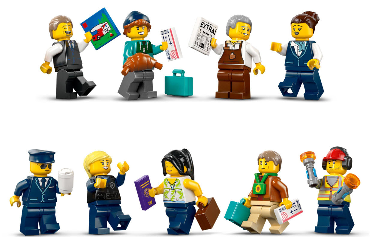 Minifiguren: LEGO City 60502 Flughafen mit Flugzeug