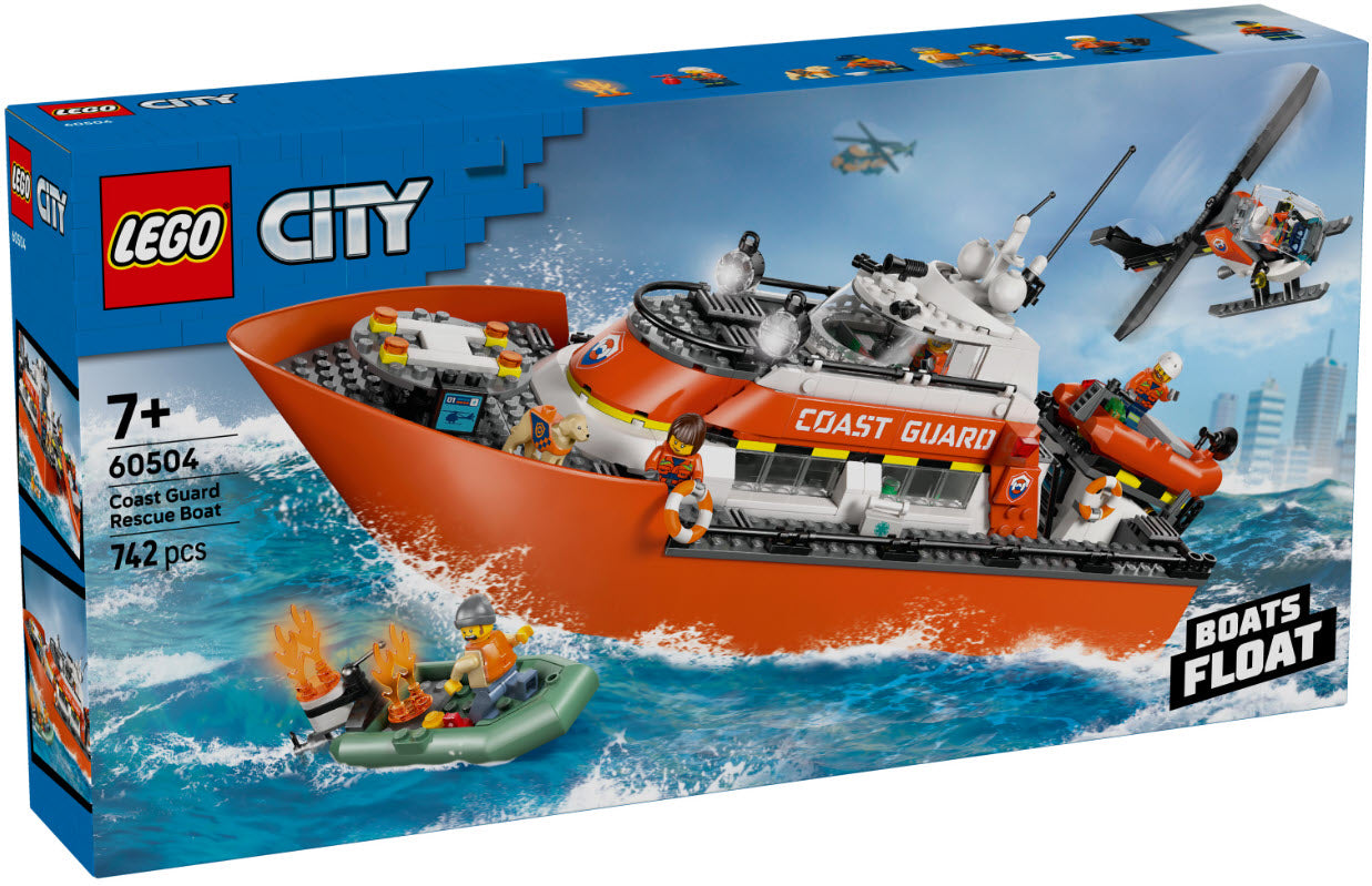 LEGO City 60504 Rettungsboot der Küstenwache mit Hubschrauber