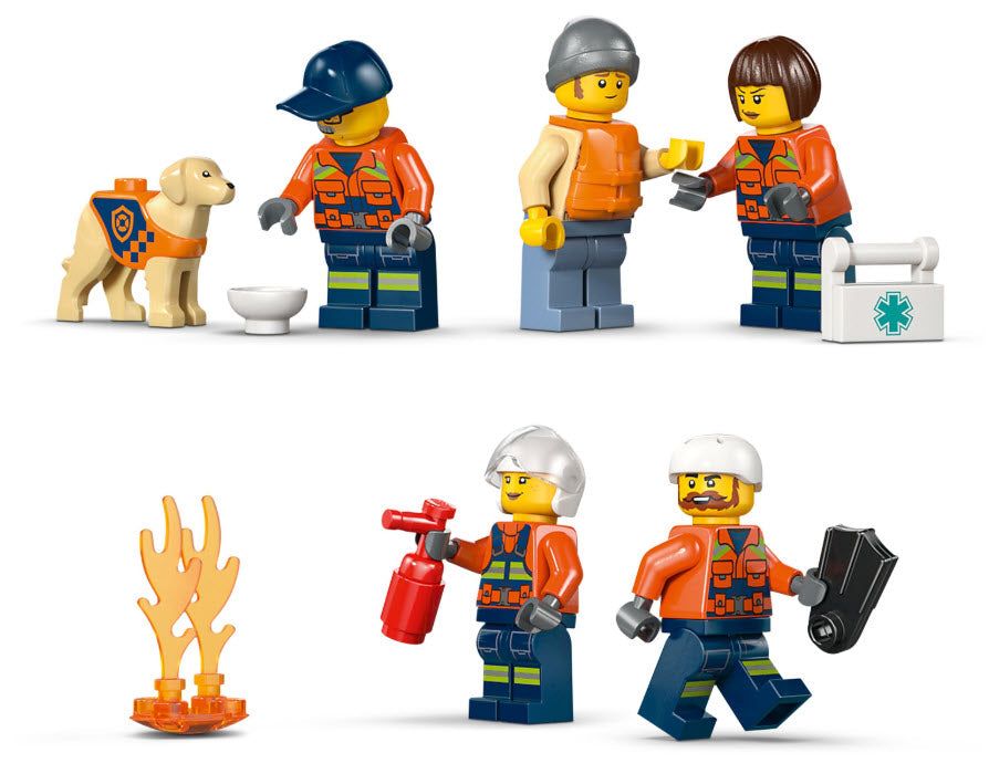 Minifiguren: LEGO City 60504 Rettungsboot der Küstenwache mit Hubschrauber