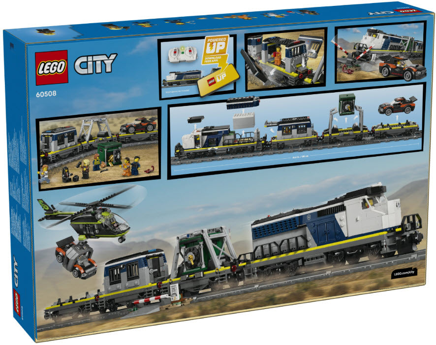 Box Rückseite: LEGO City 60508 Überfall auf den Polizeizug