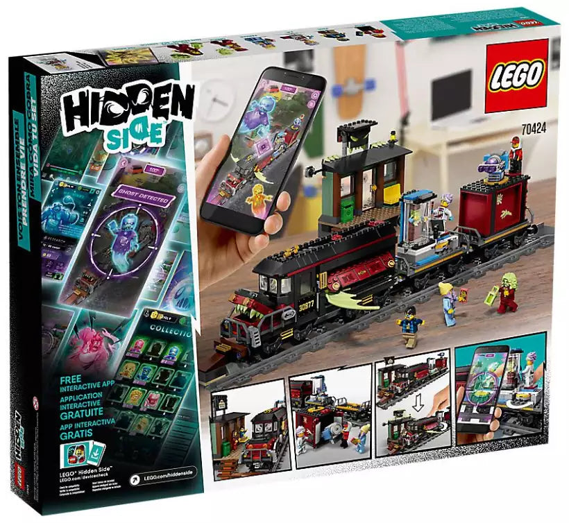 Box Rückansicht: LEGO Hidden Side 70424 Geister-Expresszug
