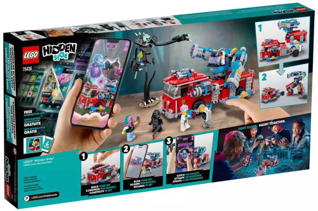 Box Rückansicht: LEGO Hidden Side 70436 Phantom Feuerwehrauto 3000