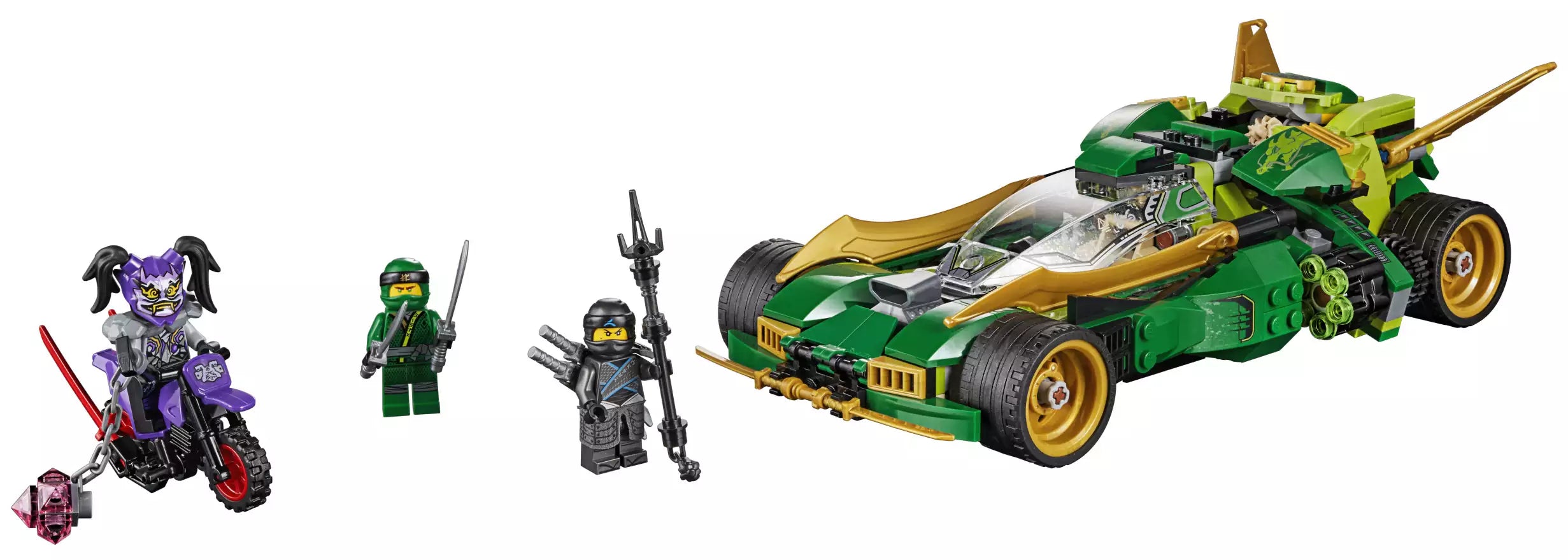 Inhalt: LEGO Ninjago 70641 Lloyds Nachtflitzer
