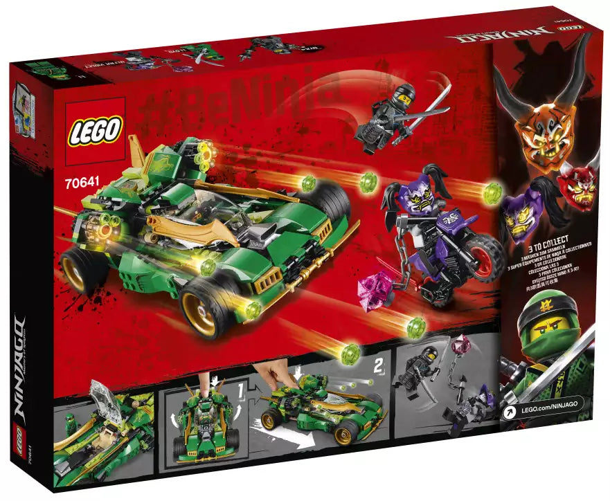 Box Rückansicht: LEGO Ninjago 70641 Lloyds Nachtflitzer