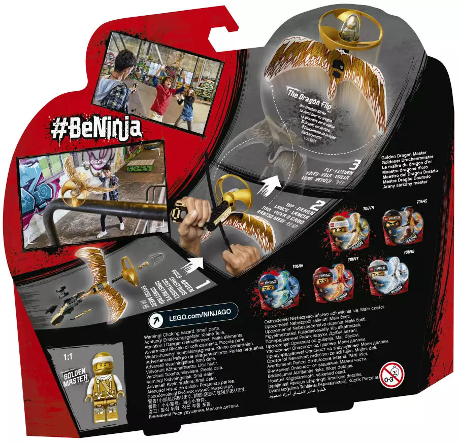 Box Rückansicht: LEGO Ninjago 70644 Goldener Drachenmeister
