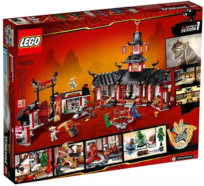 Box Rückseite: LEGO Ninjago 70670 Kloster des Spinjitzu