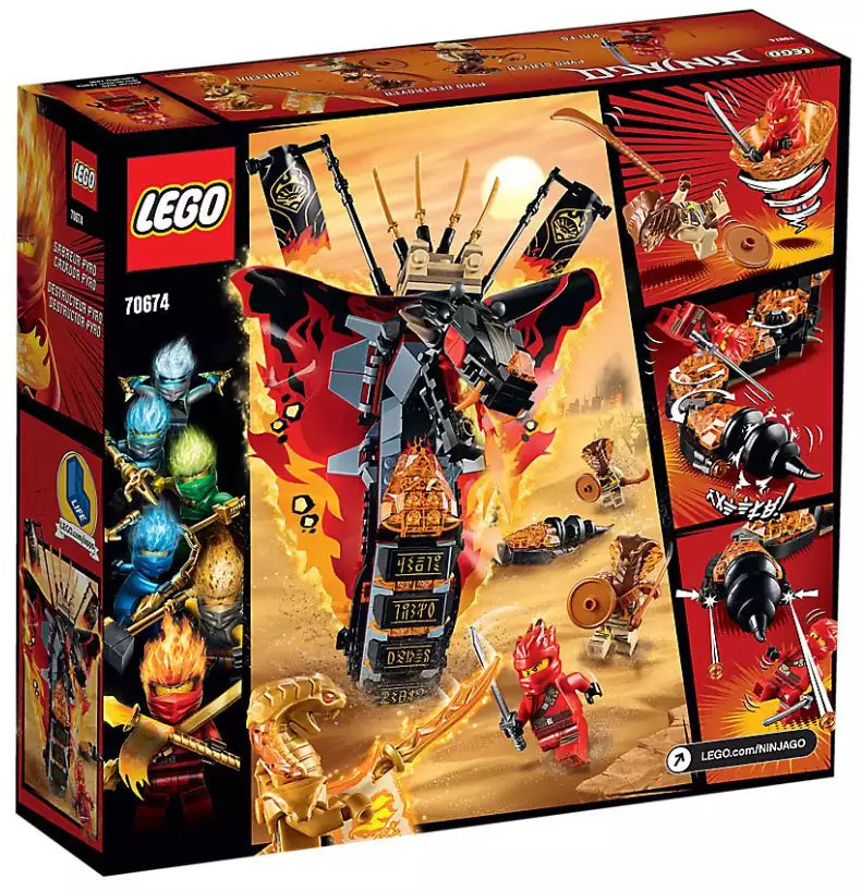 Box Rückansicht: LEGO Ninjago 70674 Feuerschlange