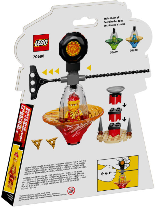 Box Rückseite: LEGO Ninjago 70688 Kais Spinjitzu-Ninjatraining