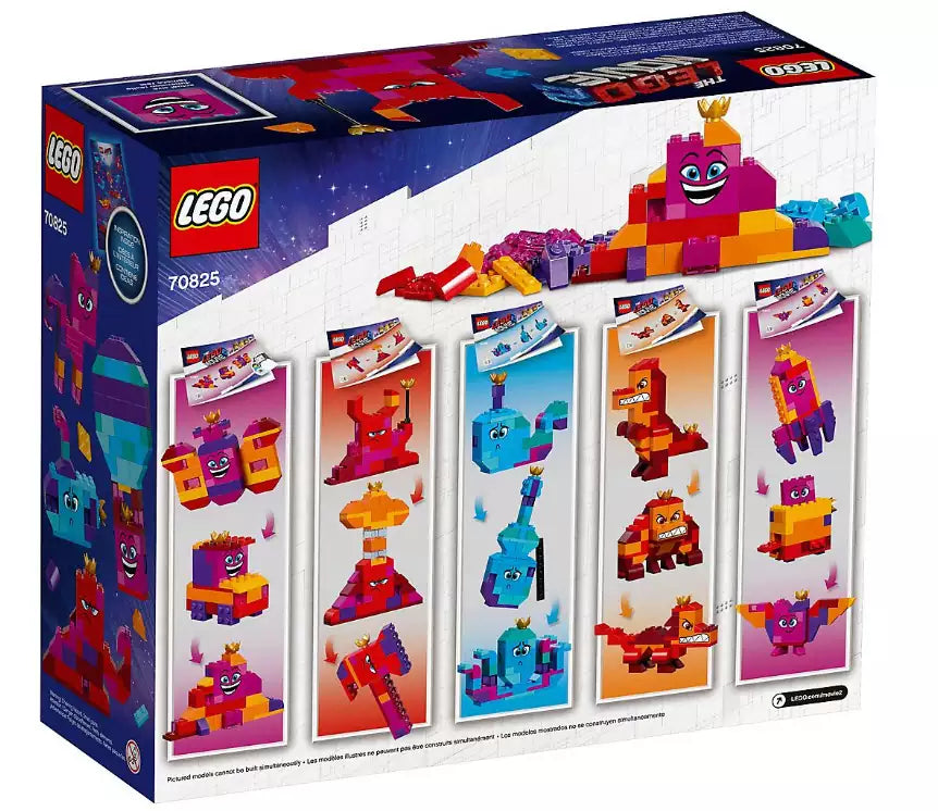 Box Rückseite: LEGO MOVIE 2 70825 Königin Wasimma Si-Willis Bau-Was-Du-Willst-Box!