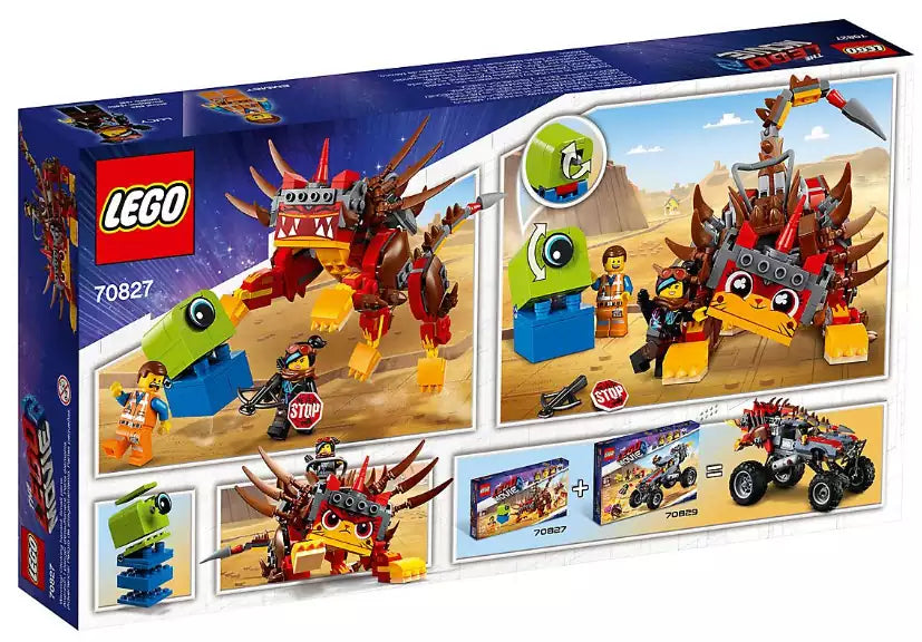 Box Rückseite: LEGO MOVIE 2 70827 Ultrakatty & Krieger-Lucy!
