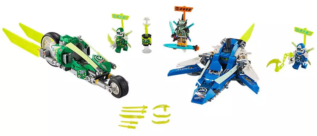 Inhalt: LEGO Ninjago 71709 Jay und Lloyds Power-Flitzer