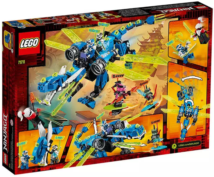 Box Rückansicht: LEGO Ninjago 71711 Jays Cyber-Drache