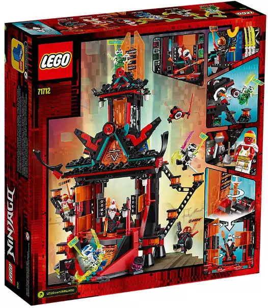 Box Rückansicht: LEGO Ninjago 71712 Tempel des Unsinns