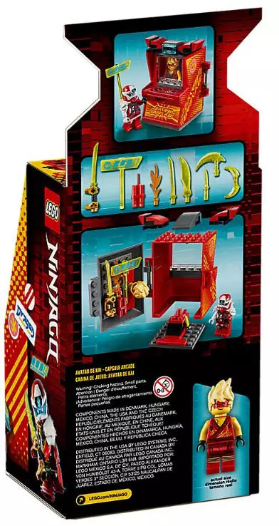 Box Rückansicht: LEGO Ninjago 71714 Avatar Kai - Arcade Kapsel