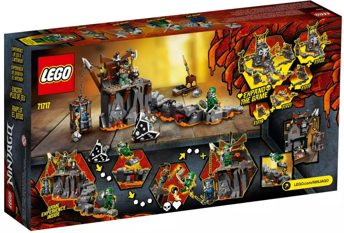 Box Rückansicht: LEGO Ninjago 71717 Reise zu den Totenkopfverliesen