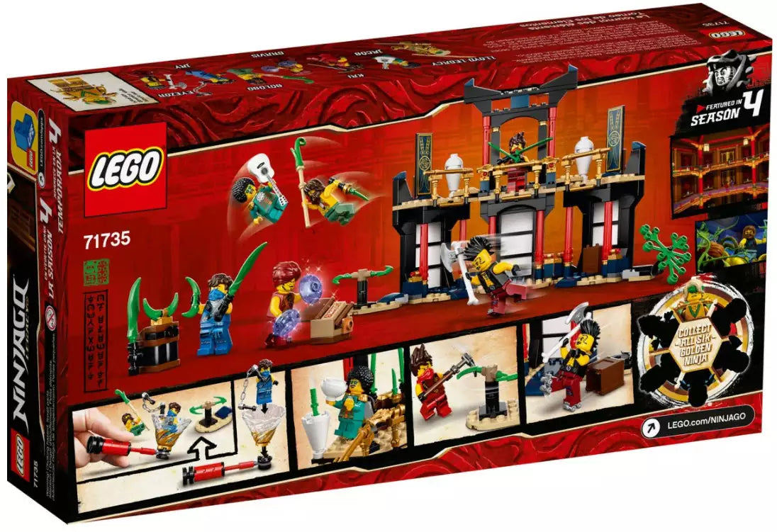 Box Rückansicht: LEGO Ninjago 71735 Turnier der Elemente