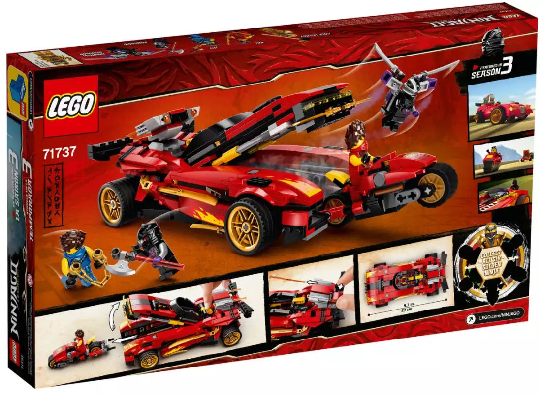 Box Rückansicht: LEGO Ninjago 71737 X-1 Ninja Supercar