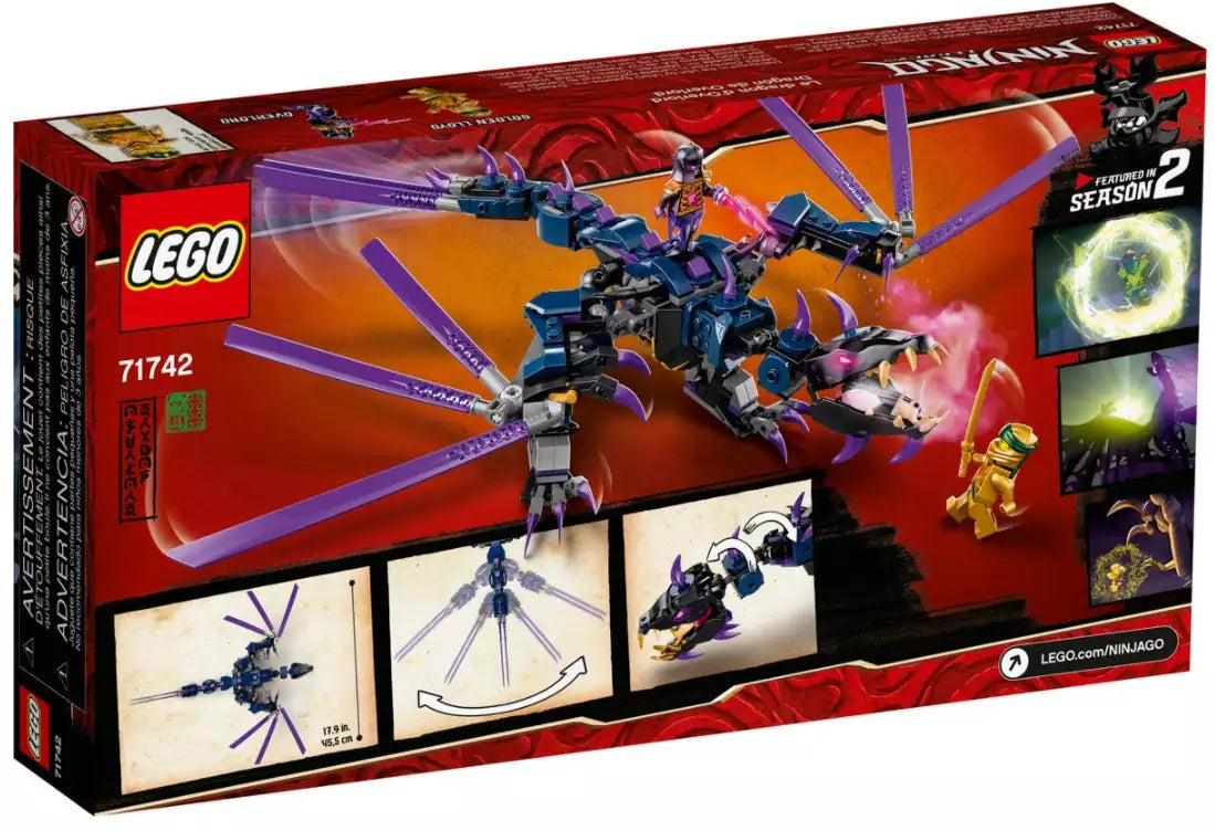 Box Rückansicht: LEGO Ninjago 71742 Der Drache des Overlord