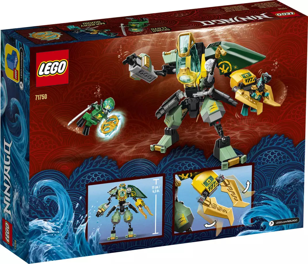 Box Rückansicht: LEGO Ninjago 71750 Lloyds Hydro-Mech