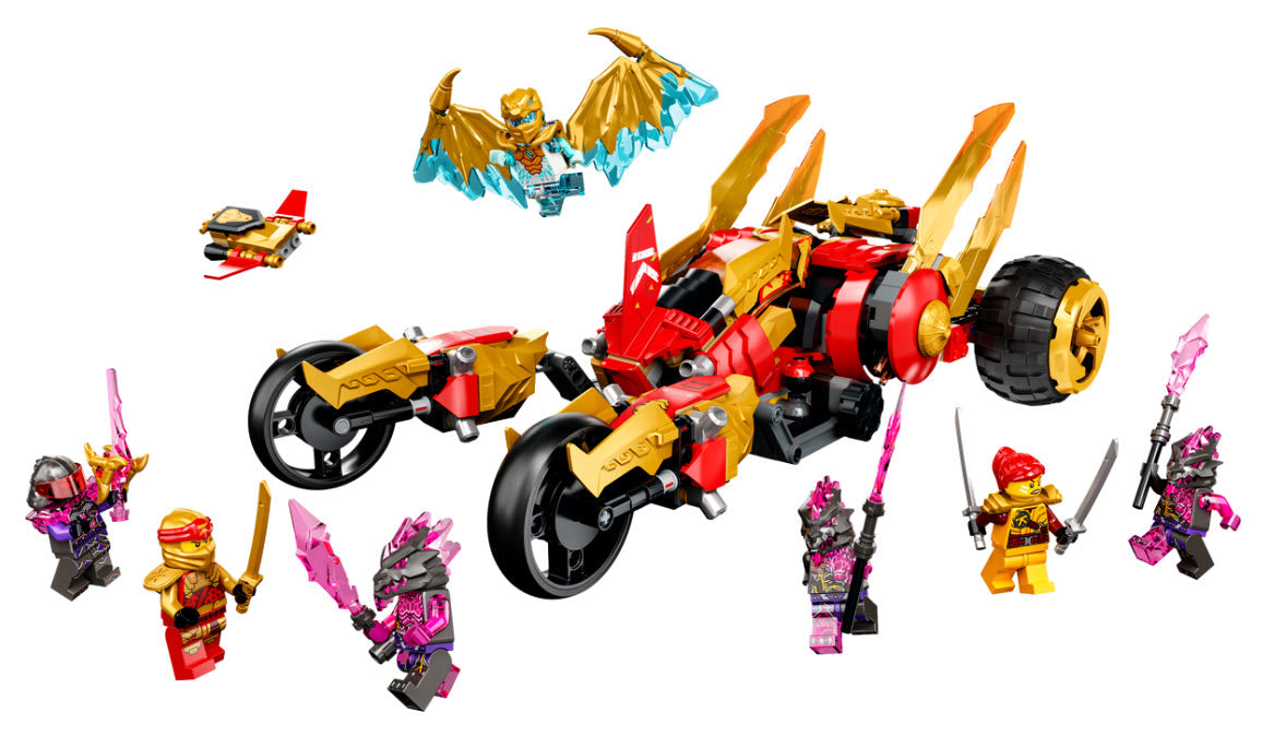 Inhalt: LEGO Ninjago 71773 Kais Golddrachen-Raider