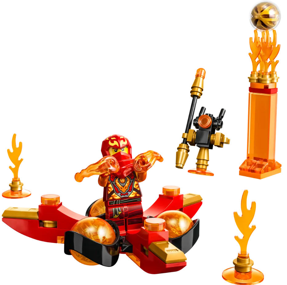 Inhalt: LEGO Ninjago 71777 Kais Drachenpower-Spinjitzu-Flip