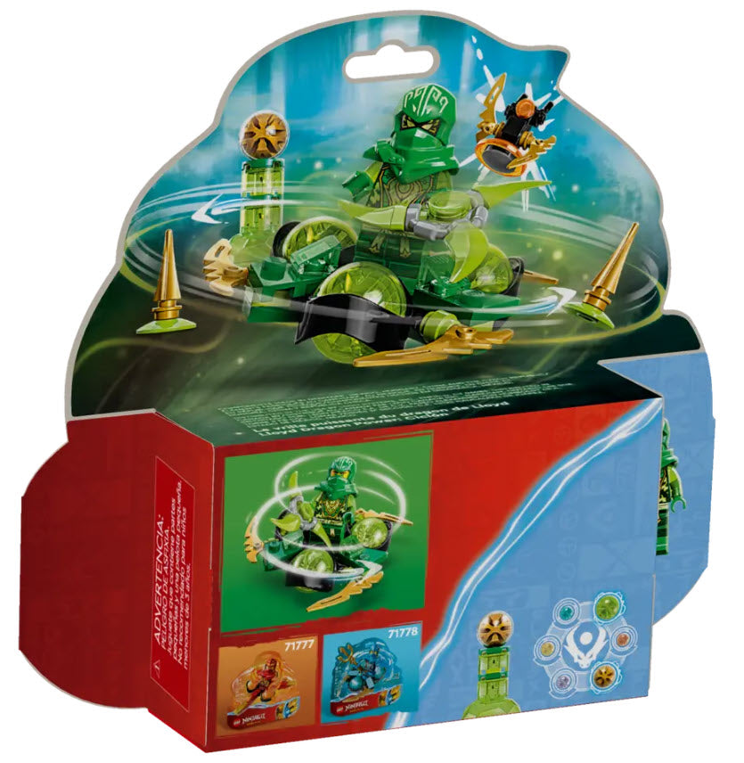 Box Rückansicht: LEGO Ninjago 71779 Lloyds Drachenpower-Spinjitzu-Spin