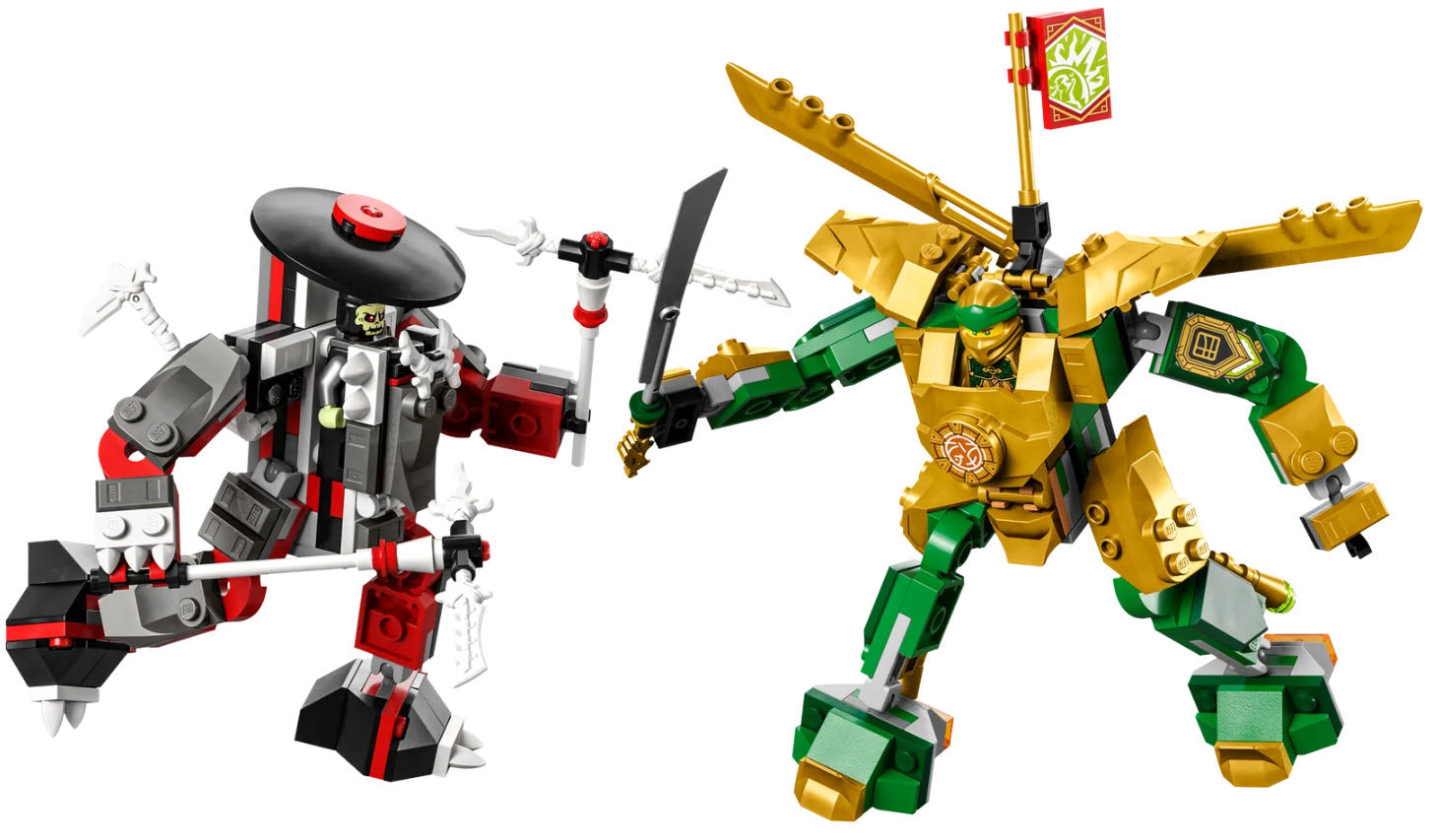 Inhalt: LEGO Ninjago 71781 Lloyds Mech-Duell EVO