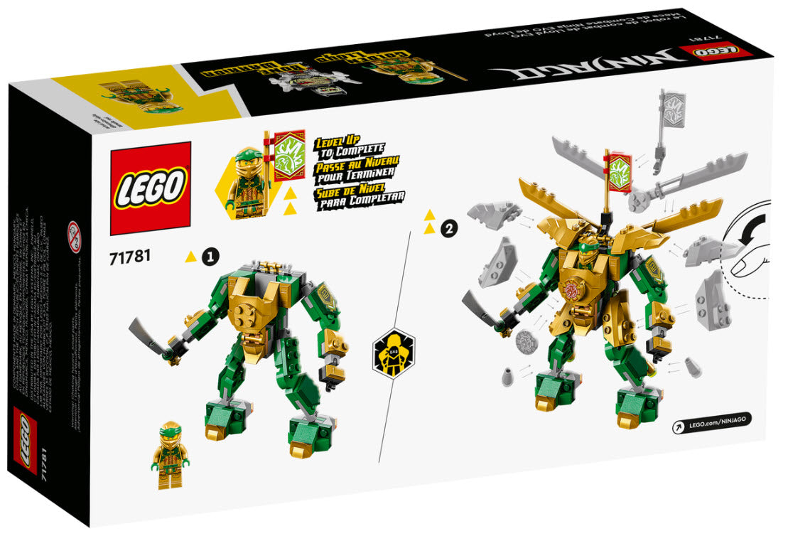 Box Rückseite: LEGO Ninjago 71781 Lloyds Mech-Duell EVO