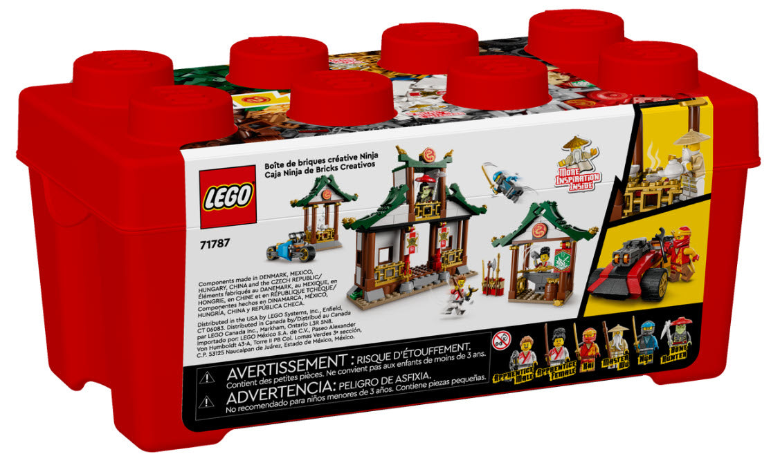 Box Rückseite: LEGO Ninjago 71787 Kreative Ninja Steinebox