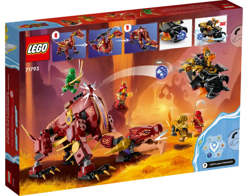 Box Rückansicht:LEGO Ninjago 71793 Wyldfires Lavadrache