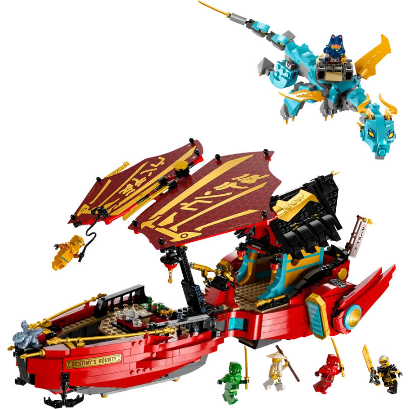 Inhalt: LEGO Ninjago 71797 Ninja-Flugsegler im Wettlauf mit der Zeit