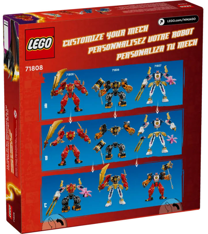 Box Rückseite: LEGO Ninjago 71808 Kais Feuermech