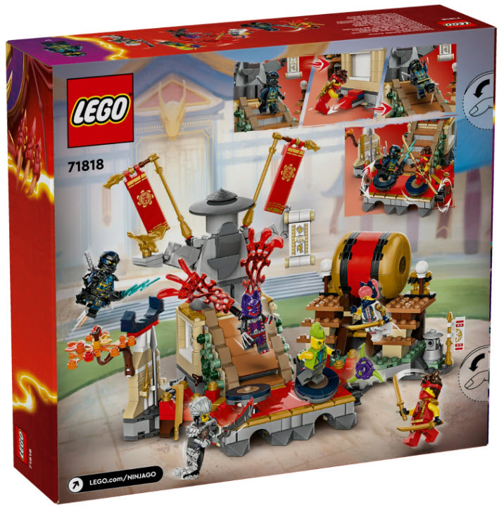 Box Rückseite: LEGO Ninjago 71818 Turnier-Arena