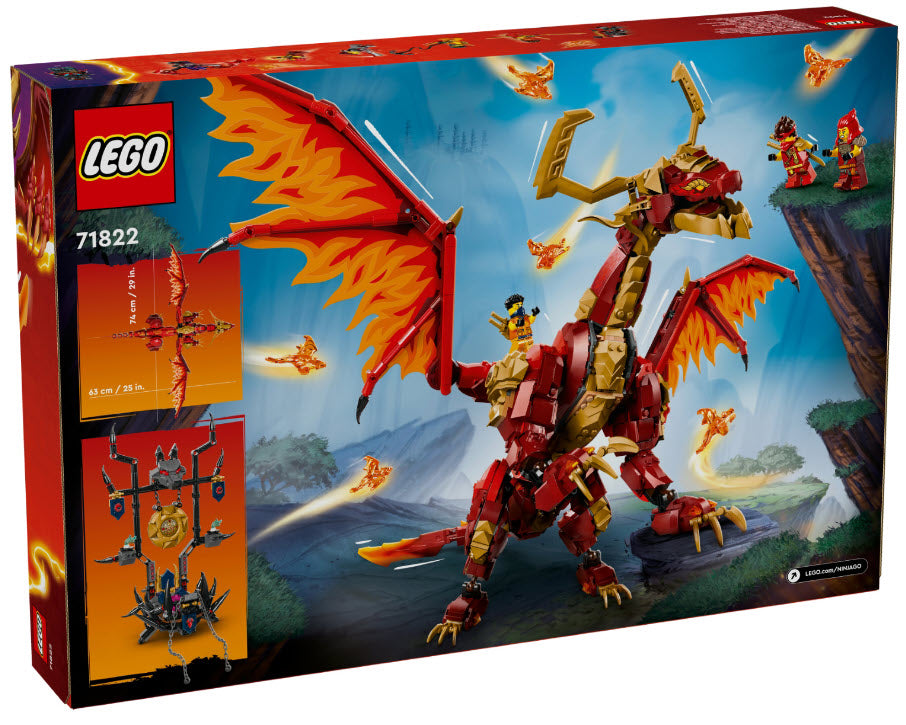 Box Rückseite: LEGO Ninjago 71822 Quelldrache der Bewegung