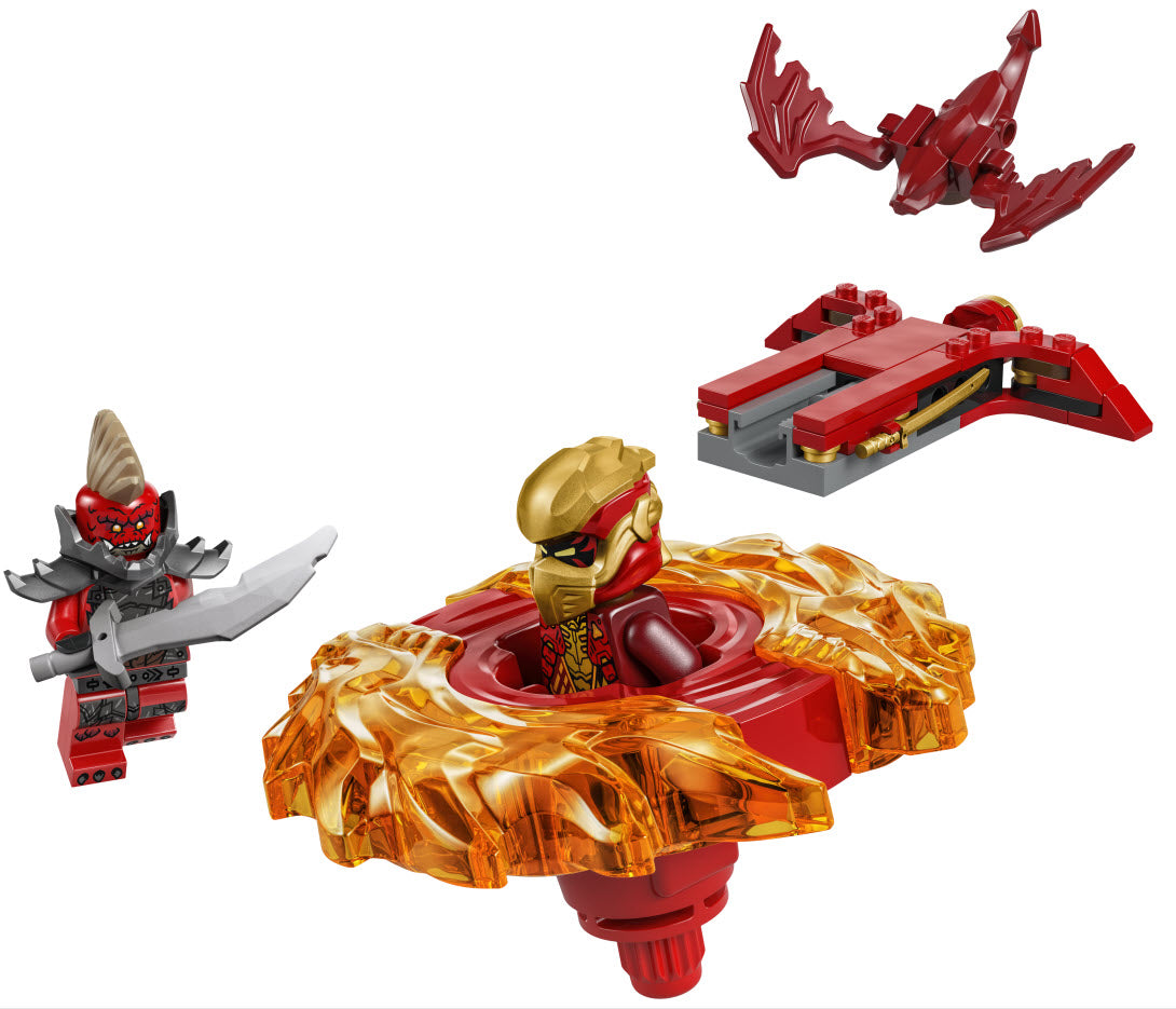 Inhalt: LEGO Ninjago 71823 Kais Drachen-Spinjitzu-Spinner