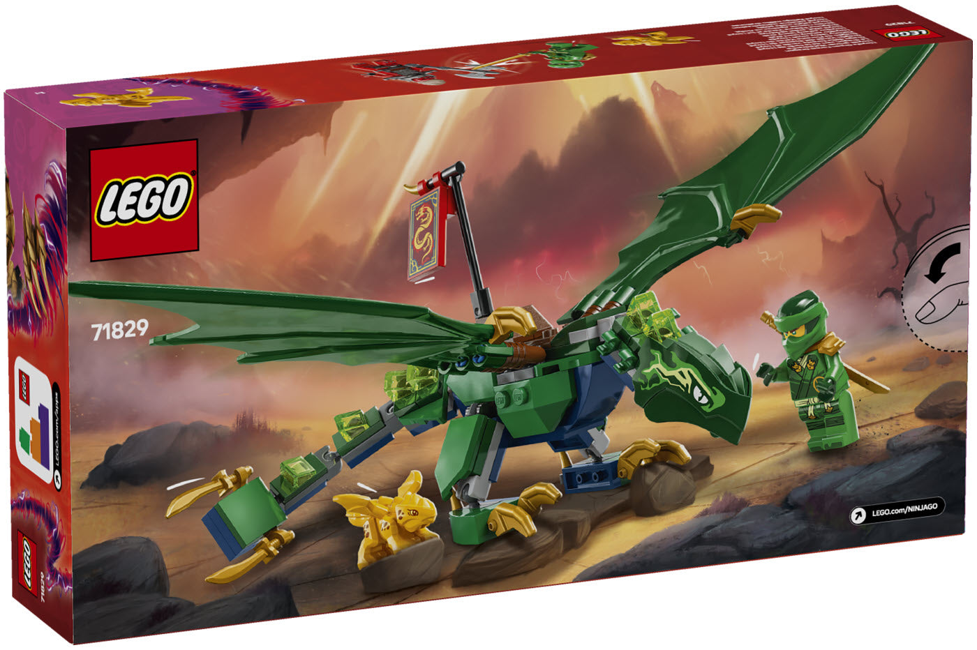 Box Rückseite: LEGO Ninjago 71829 Lloyds grüner Walddrache