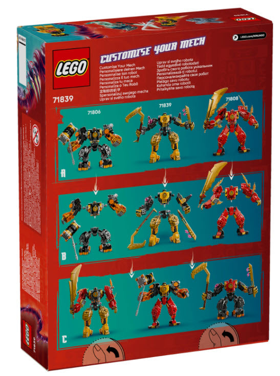 Box Rückseite: LEGO Ninjago 71839 Arins Spinjitzumech