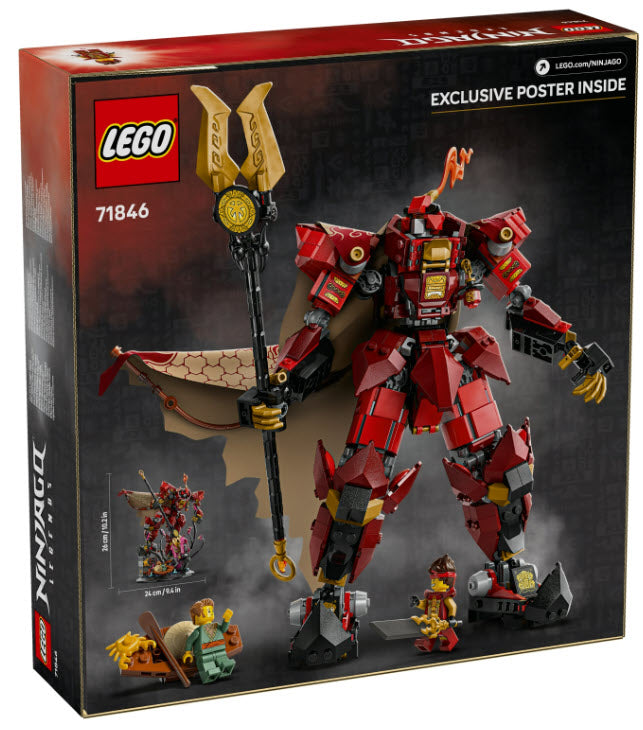 Box Rückseite: LEGO Ninjago 71846 Der Feuerritter-Mech