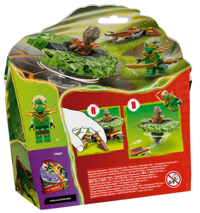 Box Rückseite: LEGO Ninjago 71850 Lloyd vs. Erdmonster-Spinner